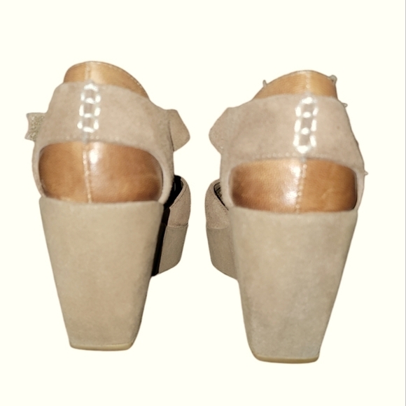 Antelope collection brown suede wedge shoes size EU 37 US 7 - Picture 5 of 13